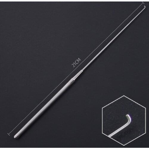 Imported stainless steel ear hooks Straight curved gun type Hospital ENT instrument tools ear reminder hooks