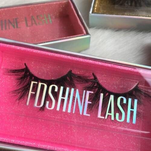 Custom Private Logo Stickers for Mink Eyelashes Slide Eyelashes Box Fit 25mm Mink Lashes