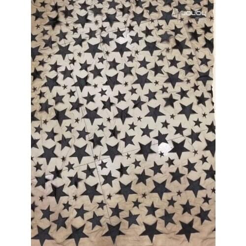 With star tulle lace fabric S-931 embroidered lace fabric good looking french net lace fabric
