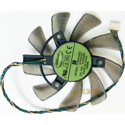 Cooler T129215SU 85mm GPU VGA Graphics Card Fan For ASUS ASUS GTX 670 760 970 R9 280 290 280X 290X 1060 PWM 4Pin Cooling Fan