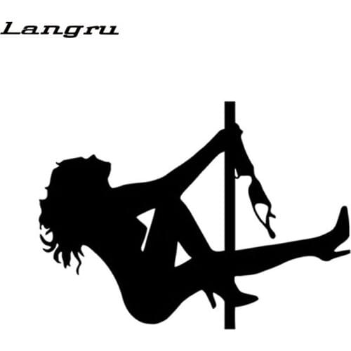 Langru Funny Sexy Nude Girl Car Stickers Woman Pole Dancing Motorcycle Car Stickers And Decals Jdm