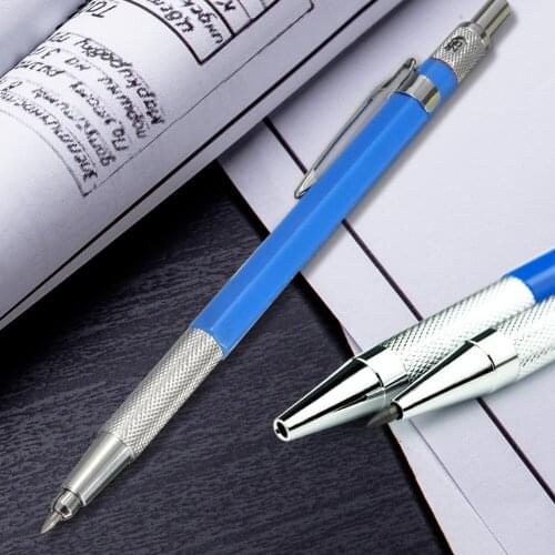 Mechanical Pencil 2.0mm Lead with Refill Student School Metal Drawing Supplies for Household School Children Accessories
