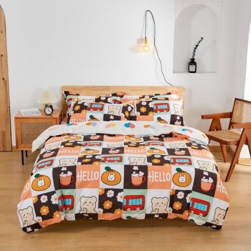 Cartoon Cute Bedding Duvet Cover Fashion Quilt Cover Single/Queen/King Kids Comforter Covers Soft Decor Home