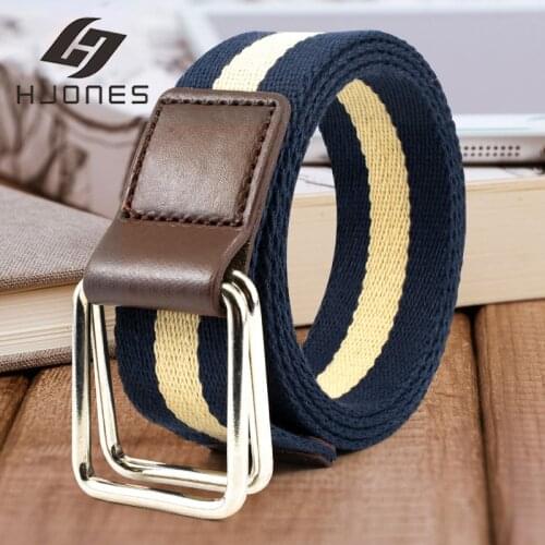 HJones 2021 Men Belt Nylon Fashion Design Metal Buckle Sport Style High Quality Stable for Men Classic Durable Belt N9