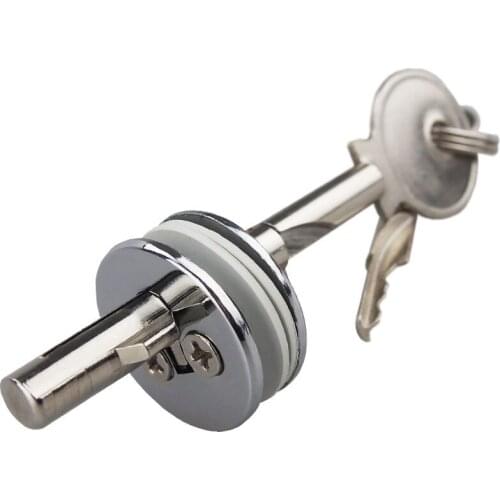 Brand New 2 Pieces Sliding Glass Cabinet Locks Shopping Mall Jewelry Display Cabinet Locks Chromed