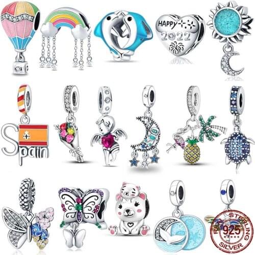 2020 Spring New 925 Sterling Silver Beads Mothers day Love Charm fit Original 3mm Bracelets Women DIY Jewelry CMS2013