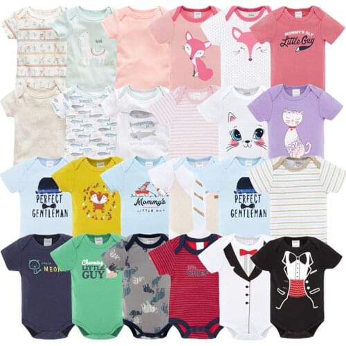 New Brand 0-12Monthes Newborn Boy New Baby Girl Clothes Cotton Baby Bodysuits bebe Boy Clothes Body for Infants 6PCS/lot