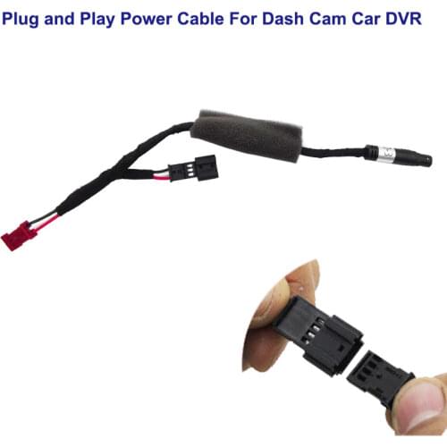 New Plug and play Power Cable For Car Dvr Dash Cam Easy to install connect to the rain sensor or reading light of the car