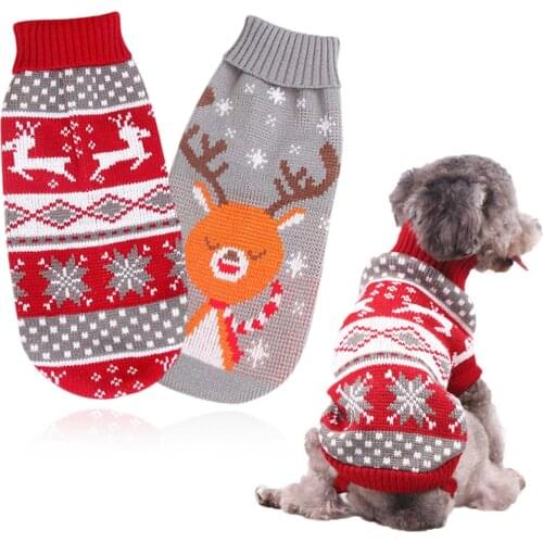 Dog Cat Clothes Cartoon Puppy Sweaters Coat Christmas Pet Sweater Soft Warm Pet Jacket Autumn Winter Coats jerseys for tiny dogs