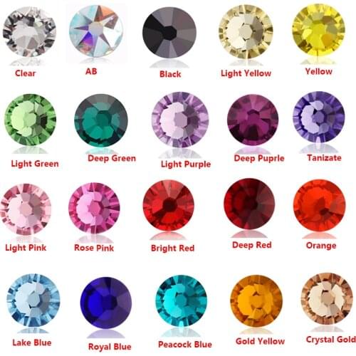 8big +8 small Cut Facets Nail Strass ss7 (2.2-2.3mm) Clear Crystal AB Flatback Non Hotfix Rhinestones swarowsky crystals Stones