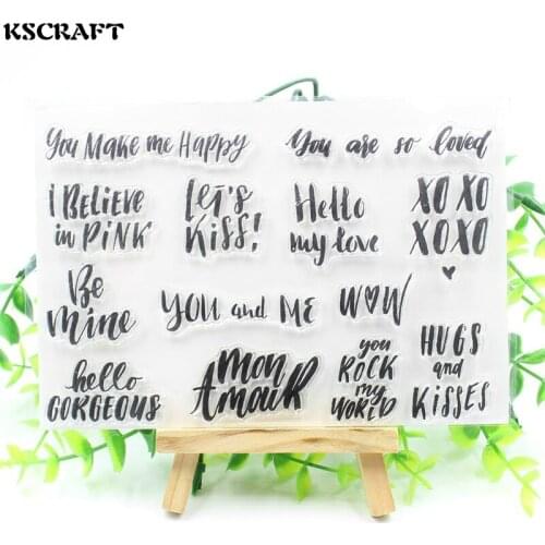 KSCRAFT Valentines Day Transparent Clear Silicone Stamp/Seal for DIY scrapbooking/photo album Decorative clear stamp sheets 208