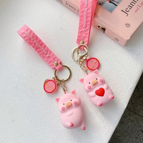 Cute Cartoon Pink Pig Key Buckle General Mobile Phone Lanyard Sling