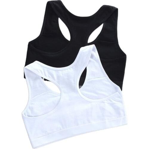 Girl Bras Underwear Vest Racerback Sport Training Bras Tops for Girls Tube Top Layered Teen Crop Top Puberty 7-14Y 10 9 Undies