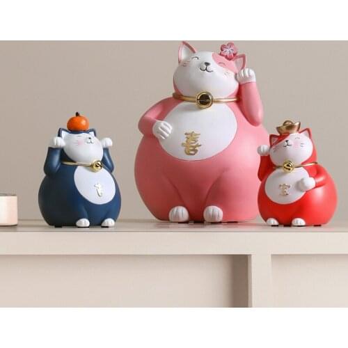 Creative lucky cat porch ornaments living room office counter desktop crafts decoration opening gifts