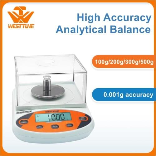 High Precision 1mg Digital LCD Laboratory Analytical Balance, Capacity Range 100g/200g/300g/500g