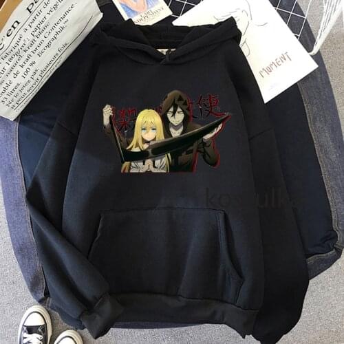 Anime Clothes Angel of Death Hoodies Isaac Zack Foster Women Kawaii Hoodie Raychel Sweatshirt Graphic Hoodies Oversized Hoody