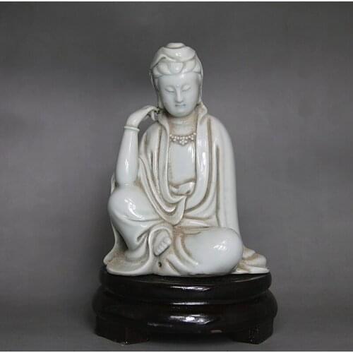 #1Rare Old Chinese Qing Dynasty porcelain Buddha /Bodhisattva statue ,DeHua kiln,best Home Decorations&Collection, Free shipping