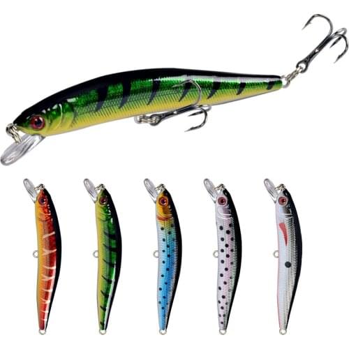 1PCS Crankbait Minnow Fishing Lure Floating Hard Bait 100mm 8.5g Artificial Bait Fishing Wobblers Swimming Carp Fishing Tackle