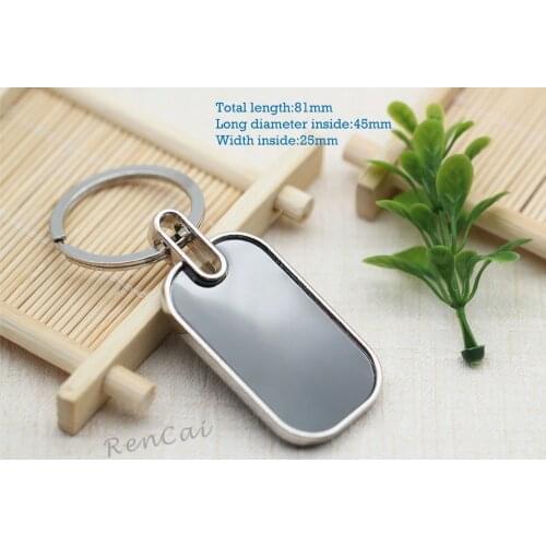 10pcs/lot N-Sizes Pendant With Split Ring Blank Setting DIY Key Chains Jewelry Making Accessories N-Shape