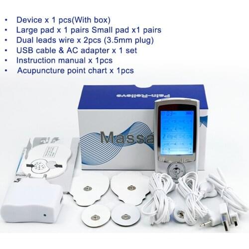 16 Mode Electric Stimulation Massage Muscle Therapy Pain Relief Adjustable Lightweight LCD Display Silver Grey Compact Neck