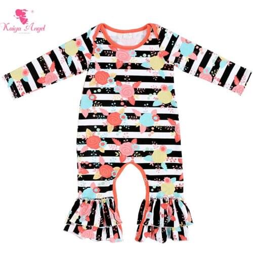 2017 Kaiya Angel Baby Wholesale Infant Winter Long Sleeve Cotton Baby Girl Rompers Chiild Clothes Girl Tracksuits Costume