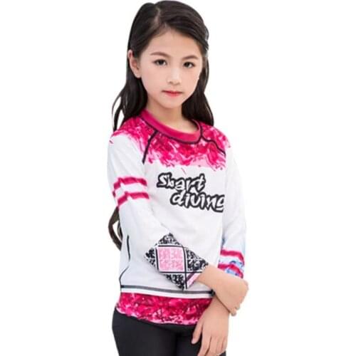 2019 Hot Sale UPF 50+ Sun UV Protection Lycra Swimwear Rash Guard Kids Long Sleeve Wetsuit Children Beach Surf Diving Suits