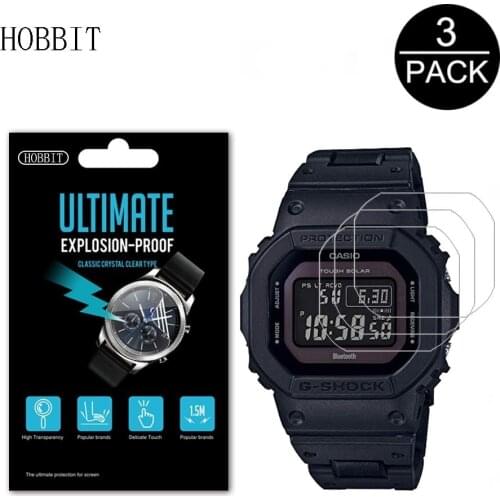 3Pack 5H Nano Explosion-proof Screen Protector for Casio G-Shock Tough Slor GWB5600 5600BC Watch Screen Guard Film for Casio