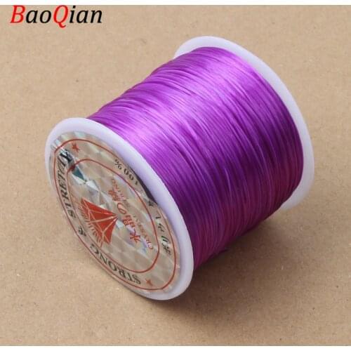 50M / Roll 0.6MM Color Crystal Rope Rubber Elastic Rope For Jewelry Making Accessories DIY Bracelet Beading Rope