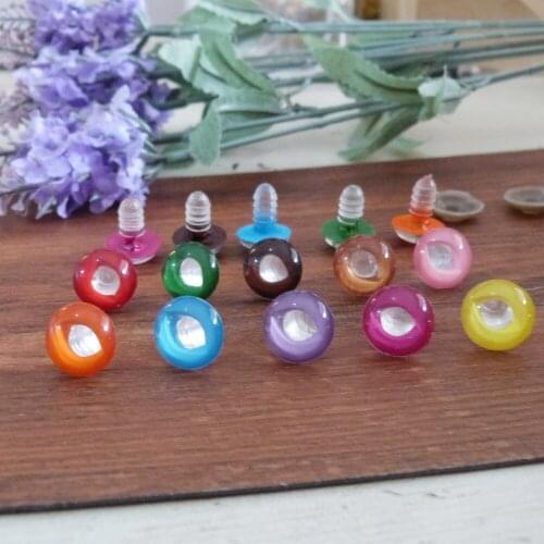 500pcs 12mm/14mm toy cat eyes handcrfat paint color safety eyes & soft washer-color option