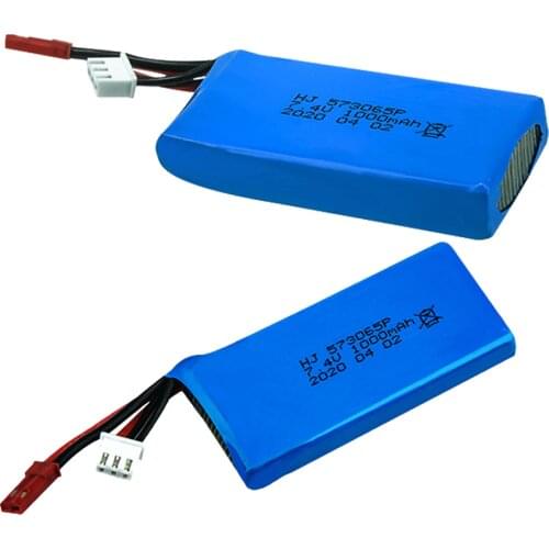 1/2Pcs/lot Upgrade 7.4V 1000mah Lipo Battery 2S JST Plug for A20G H68G RC Drone Quadcopter Helicopter Spare Parts