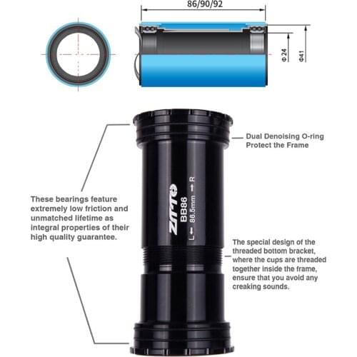 BB92/BB86/BB90 Bearing Bottom Bracket Aluminum Alloy BB For Bikes