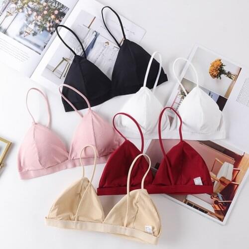 Sexy Lace Bra For Women No Steel Ring Beauty Back Wrapped Chest Comfortable Brassiere Triangle Cup Padded Femme Underwear