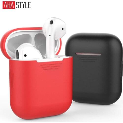 Ahastyle Earphone Case for Apple AirPods Silicone Case Protective Cover Pouch Skin for Apple AirPods Charging Box Accessories