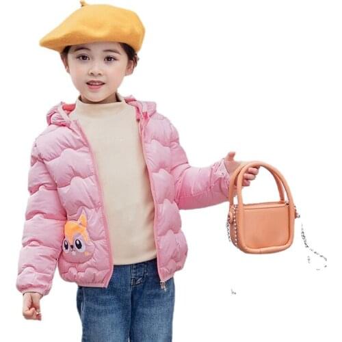 Childrens Cotton-padded Clothes 2021 Autumn and Winter New Fashion Clothinng Girls Baby Hooded Parka Boys Clothes Down Jacket