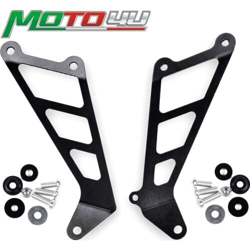 For KAWASAKI Z1000 2010-2014 2PCS Motorcycle Iron Exhaust Bracket Hanger Black Powder Coated