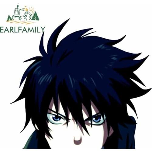 EARLFAMILY 13cm x 12.1cm For Blue Exorcist Peeking Car Stickers Anime Decal Funny Graffiti Sticker Fashion Trunk Vinyl Material