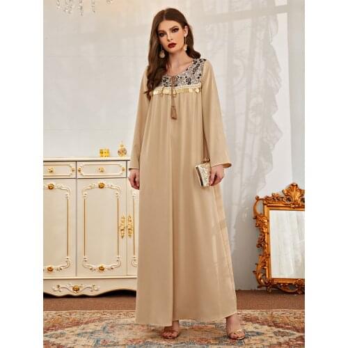 Embroidery Elegant Robe Femme Fashion Muslim Dubai Islam Abayas East Dress Clothing Party Women Maxi Dresses Plus Size 2021New