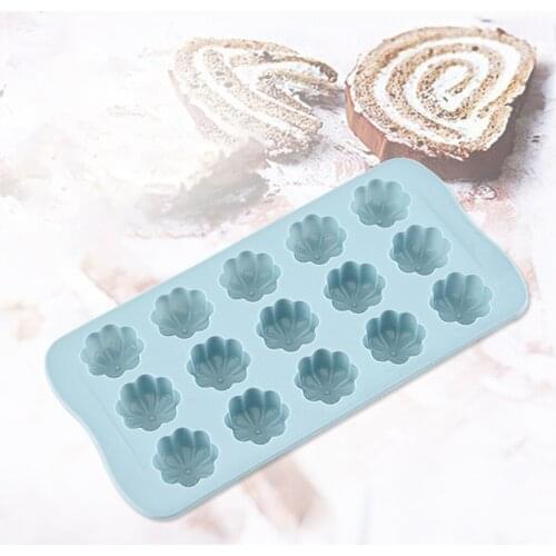 DIY Baking Mold Flower Pattern Ice Tray Soft Silicon Mould Pudding Jelly Cupcake Baking Accessories