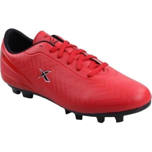 KİNETİX Male Red Navy Blue Cleats Soccer Grass Field Shoe