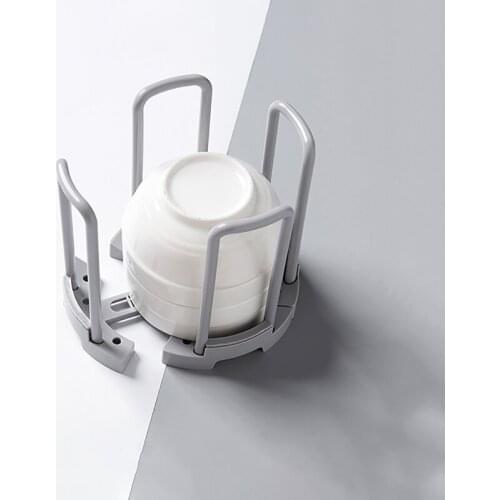 Kitchen Plate Rack Pot Lid Holder Plastic Dish Drying Rack Holder Simple And Retractable Drain Dish Rack Cup Holder