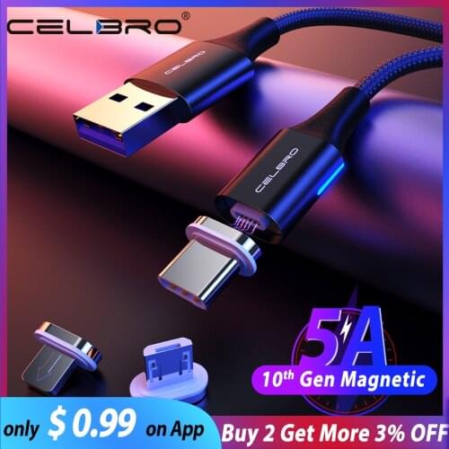 Magnetic Usb Charging Cable 5A/3A Tipe c Micro Usb Cavo Magnetico Quick Charger Wire Magnetic-cable for xiaomi mi a3 Huawei