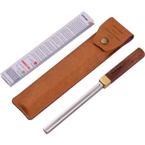 Baroque CD-20 Square Guitar Fret Dressing Metal File with 3 Carborundum Slots Wooden Handle Guitar Repair Maintenance Tool