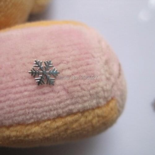 MS216-1 100pcs Silver Cute Snowflake Metal Sticker Nail Art Metal Sticker Nail Art Decoration Non-adhesive Sticker