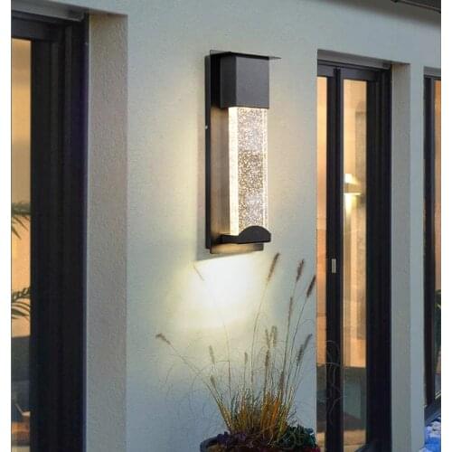 Wall Lamp Waterproof IP67 85~265V European luxury crystal bubble LED Wall Lamp For outdoor street Path Porch sconce Lighting