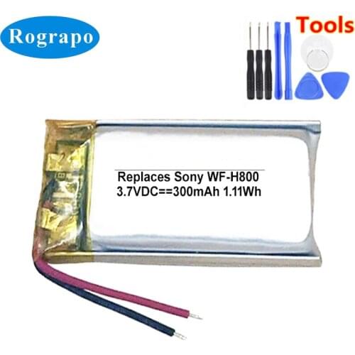 New Battery For Sony WH-CH500 ,WH-CH510 ,WF-H800 ,WF-XB700 Accumulator 300mAh Full Replacement Batterie 2-wire+tools