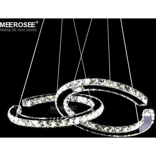 Wholesale LED Crystal Chandelier Lighting Modern Clear LED Suspension Lamp de lustre for Living room Dining room 100% Guaranteed