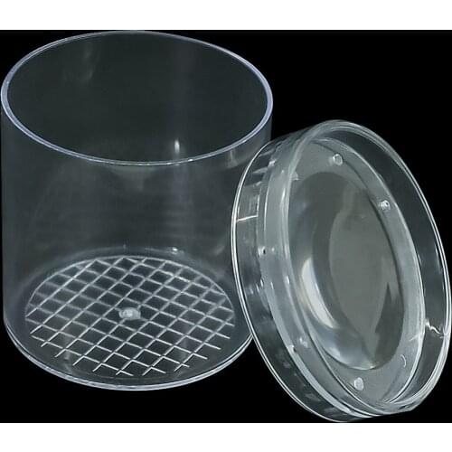 Plastic Tobacco Storage Stash Jar Herb Container with Magnifying Jar