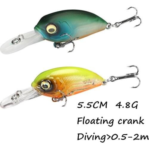 Floating Crank Fishing Lure Wobbler 5.5cm 4.8g Isca Artificial Hard Bait Lifelike Swimbait Bass Pike Carp Japan Fishing Tackle