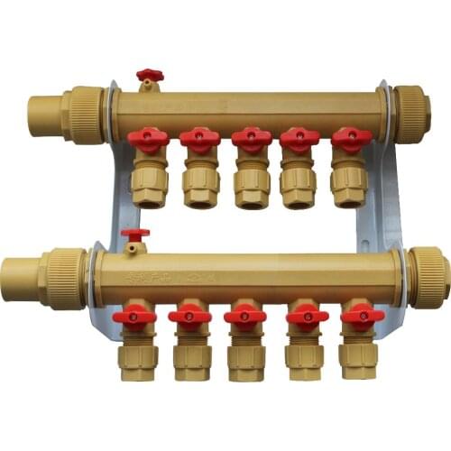 Underfloor heating manifold 2 -10 port PPR distributor ufh manifold radiant floor heating