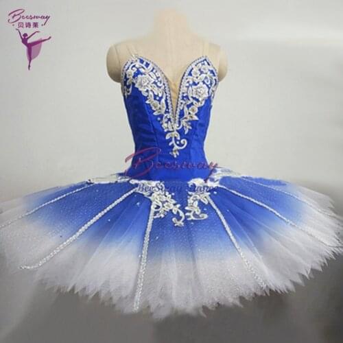 Royal Blue Professional Ballet Tutu dress Pancake ballet Tutu Skirt adult ballet dance costume for girls